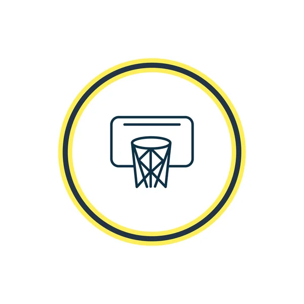 Ilustración vectorial de la línea icono de baloncesto. Hermoso elemento hobby también se puede utilizar como elemento icono del deporte . — Archivo Imágenes Vectoriales