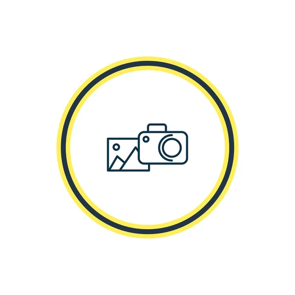 Ilustración vectorial de la línea de iconos de fotografía. Hermoso elemento de estilo de vida también se puede utilizar como elemento icono de la cámara . — Vector de stock