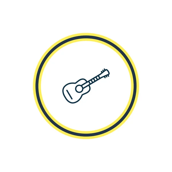Illustratie van gitaar pictogram lijn. Mooie hobby element kan ook gebruikt worden als akoestische pictogram element. — Stockfoto