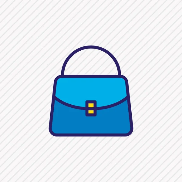 Ilustración vectorial de la línea de color icono bolsa. Hermoso elemento de ropa también se puede utilizar como elemento icono de bolso . — Vector de stock