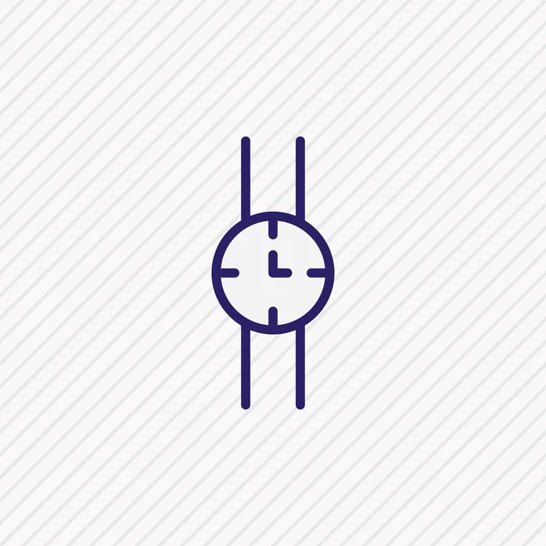 Ilustración vectorial de la línea de color icono del reloj. Hermoso elemento de vestido también se puede utilizar como elemento icono reloj de pulsera . — Vector de stock