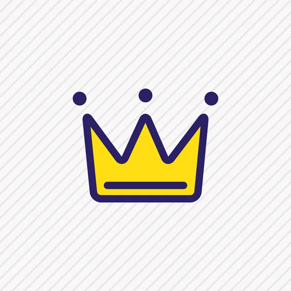 Illustration of crown icon colored line. Beautiful party element also can be used as queen icon element. — Stock Photo, Image