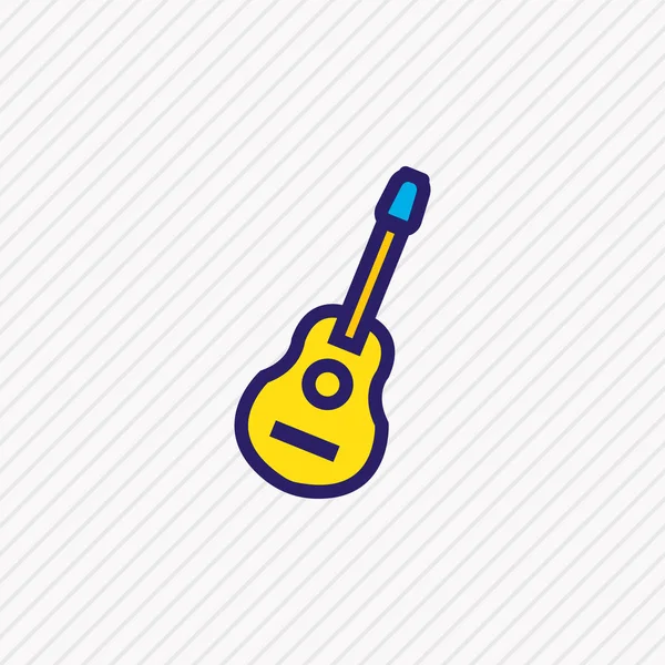 Ilustración de la línea de color icono de guitarra. Hermoso elemento de evento también se puede utilizar como elemento icono acústico . —  Fotos de Stock