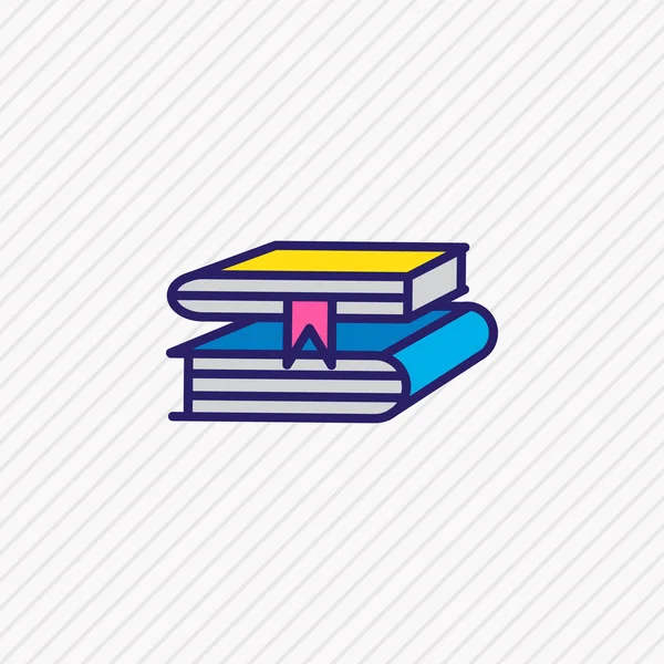 Vector illustration of book library icon colored line. Beautiful lifestyle element also can be used as education icon element. — Stock Vector