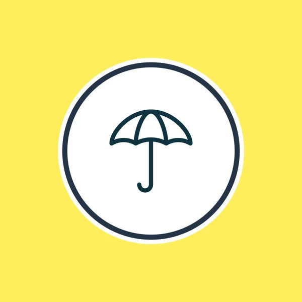 Ilustracja linia ikona parasol. Turystyki piękny element również może służyć jako element ikona bawełniany materiał w kratkę. — Zdjęcie stockowe