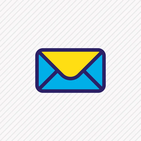 Ilustração de ícone de e-mail colorido linha. Belo elemento de conexão também pode ser usado como elemento de ícone de envelope . — Fotografia de Stock