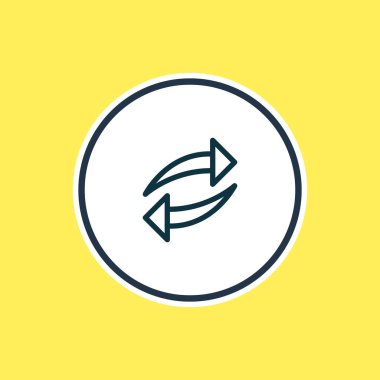 Vektör çizim simgesini satır yeniden yükleyin. Güzel bir müzik öğesi de hisse simgesi öğesi olarak kullanılabilir.