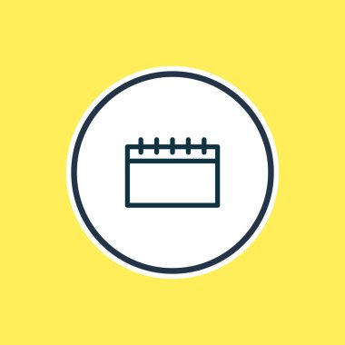 Takvim simgesini çizgi vektör Illustration. Güzel hobi öğesi de takvim simgesini öğesi olarak kullanılabilir.