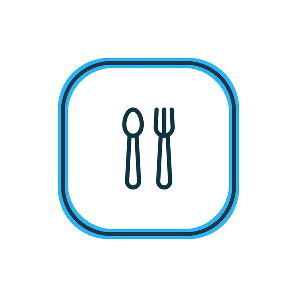 Illustrazione vettoriale della linea icona utensili da cucina. Bellissimo elemento stile di vita può anche essere utilizzato come elemento icona argenteria . — Vettoriale Stock