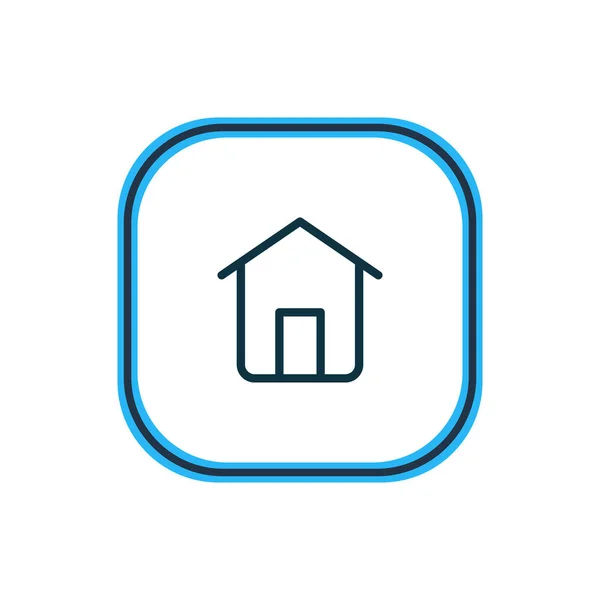 Vector illustration of house icon line. Beautiful contact element also can be used as home icon element. — Stock Vector