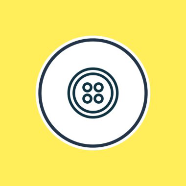 Düğme simgesini satır Illustration. Güzel eğlence öğesi de terzi simgesi öğesi olarak kullanılabilir.