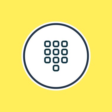 Düğme simgesini çizgi vektör Illustration. Güzel topluluk öğe de sayı simgesini öğesi olarak kullanılabilir.