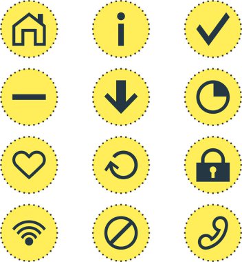 12 Kullanıcı simgeler vektör Illustration. Yenileme, kütük parçası, ana sayfa ve diğer simge öğeleri düzenlenebilir kümesi.