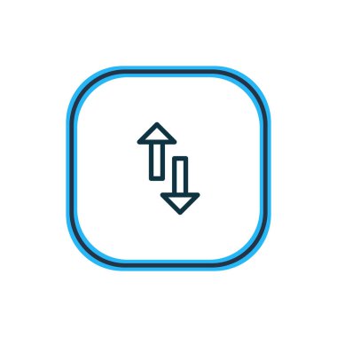 Ok simgesi çizgisi vektör Illustration. Güzel kişi öğesi de yön simgesi öğesi olarak kullanılabilir.