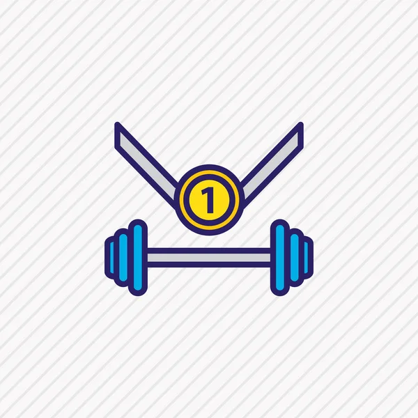 Ilustración vectorial de la línea de color icono de deportes. Hermoso elemento de entretenimiento también se puede utilizar como elemento icono de logro . — Vector de stock