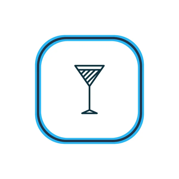 Vector illustration of cocktail icon line. Beautiful beverage element also can be used as martini icon element. — Stock Vector