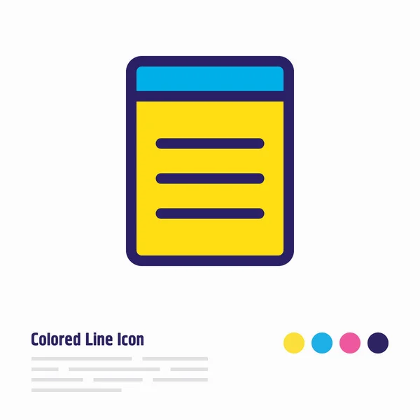 Ilustración de la línea de color icono de la lista. Hermoso elemento de aplicación también se puede utilizar como elemento icono de documento . — Foto de Stock