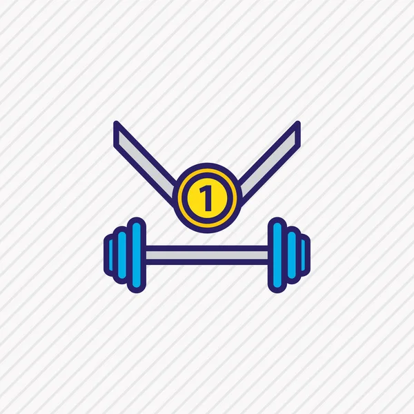 Illustration of sports icon colored line. Beautiful activities element also can be used as achievement icon element. — Stock Photo, Image