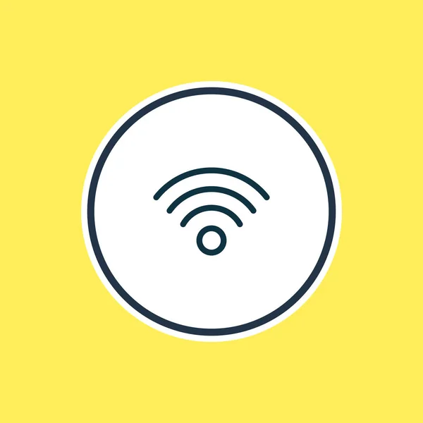Ilustracja wektorowa linii ikona wifi. Piękna muzyka element również może służyć jako element ikona internet. — Wektor stockowy