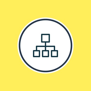 yapısı simgesi satır Illustration. Güzel bir müzik öğesi hiyerarşi simgesi öğesi da kullanılabilir.