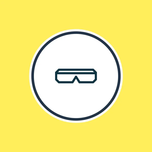 Illustration de la ligne d'icône de lunettes 3D. Bel élément de musique peut également être utilisé comme élément icône de lunettes . — Photo