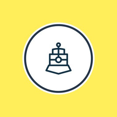 Tren simgesi çizgi vektör Illustration. Güzel araç öğesi de Metro simgesi öğesi olarak kullanılabilir.