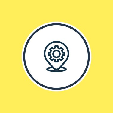 Yerleştir optimizasyonu simgesi satırı Illustration. Güzel reklam öğesi de konumu ayarı simgesi öğesi olarak kullanılabilir.