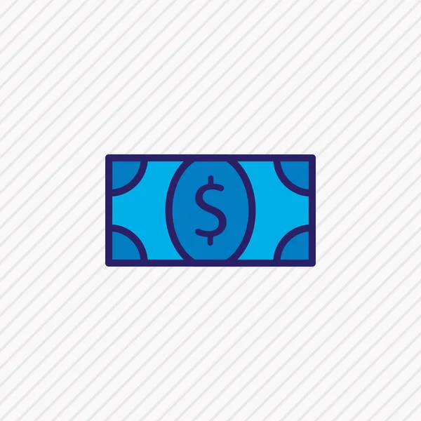 Illusztráció: pénzt ikon színes vonal. Gyönyörű kereskedelmi elem is lehet használni, mint a dollár ikon elem. — Stock Fotó