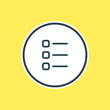 Vektör çizim listesi simgesini satırı. Güzel office öğesi de görev simgesi öğesi olarak kullanılabilir.