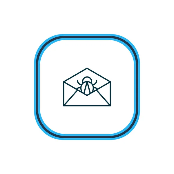 Ilustracja wektorowa spam ikonę linii. Prywatności piękny element również może służyć jako element ikona poczty uszkodzone. — Wektor stockowy
