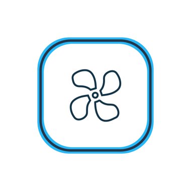 Vektör çizim fan simge hattı. Güzel otel öğesi de havalandırma simgesi öğesi olarak kullanılabilir.