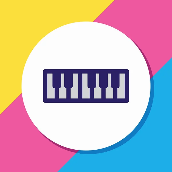 Vektorillustration av piano ikonen färgad linje. Vackra livsstil element kan också användas som octave ikonen element. — Stock vektor
