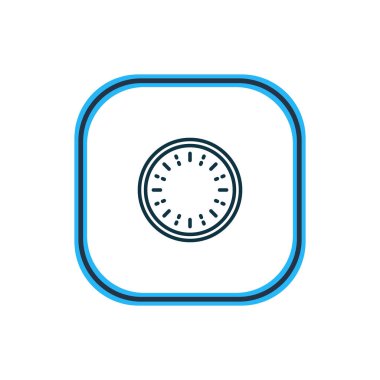 Kavun dilimi simgesi çizgi vektör Illustration. Güzel meyve öğesi de karpuz simgesi öğesi olarak kullanılabilir.