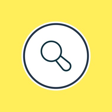 Arama simgesi çizgi vektör Illustration. Güzel bir müzik öğesi de büyüteç simgesini öğesi olarak kullanılabilir.