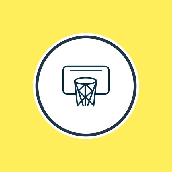 Ilustración vectorial de la línea icono de baloncesto. Hermoso elemento hobby también se puede utilizar como elemento icono del deporte . — Archivo Imágenes Vectoriales
