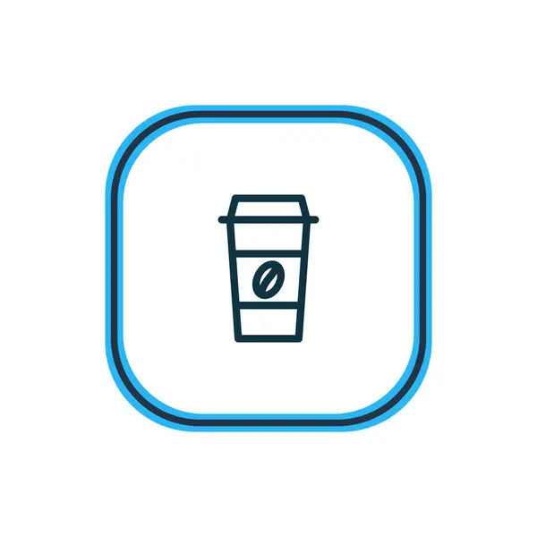 Vektorillustration der Plastikbecher-Symbollinie. schöne Kaffee-Element kann auch als Kaffee-to-go-Symbol-Element verwendet werden. — Stockvektor