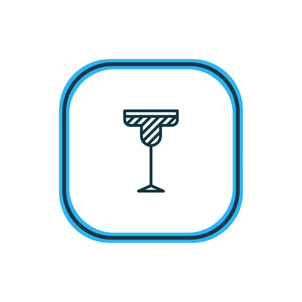 Illustrazione vettoriale della linea di icone Martini. Bellissimo elemento bevanda può anche essere utilizzato come elemento icona cocktail . — Vettoriale Stock