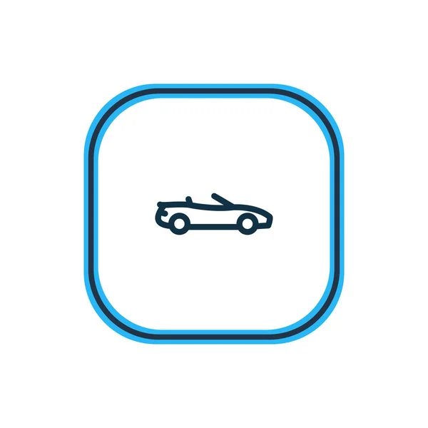 Vektorillustration av lyx bil ikonen linjen. Vackra fordon element kan också användas som konvertibla ikonen element. — Stock vektor