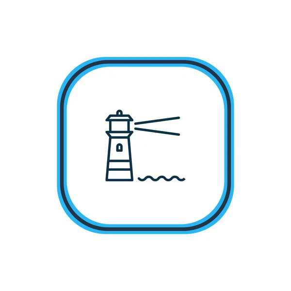 Illustration of lighthouse icon line. Beautiful sea element also can be used as coast icon element. — Stock Photo, Image