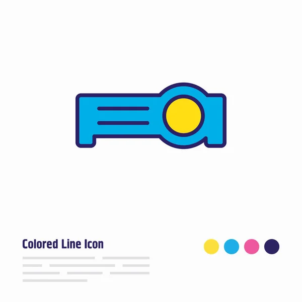 Ilustración de la línea de color icono del proyector. Hermoso elemento de tecnología también se puede utilizar como elemento icono de presentación . — Foto de Stock
