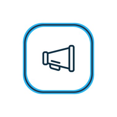 Megafon simgesi çizgi vektör Illustration. Güzel olay öğesi de megafon simgesi öğesi olarak kullanılabilir.