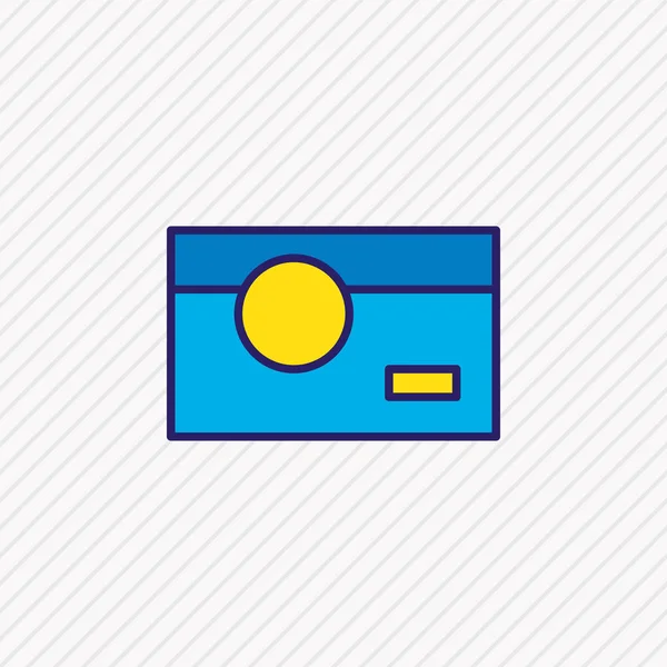 Ilustración vectorial de la línea de color icono de la cámara fotográfica. Hermoso elemento de dispositivo también se puede utilizar como elemento icono de captura . — Vector de stock