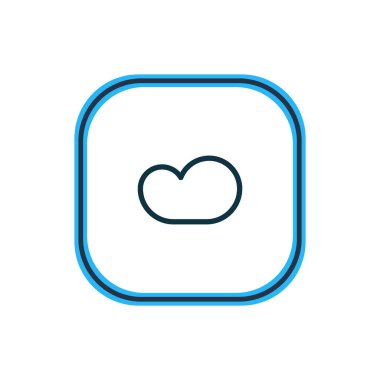 bulut depolama simgesini satır Illustration. Güzel ağ öğesi de teknoloji simgesi öğesi olarak kullanılabilir.