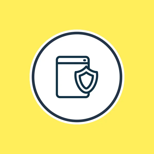 Illustration der Symbollinie für Web-Sicherheit. schönes Werbeelement kann auch als Sicherheitssymbol verwendet werden. — Stockfoto