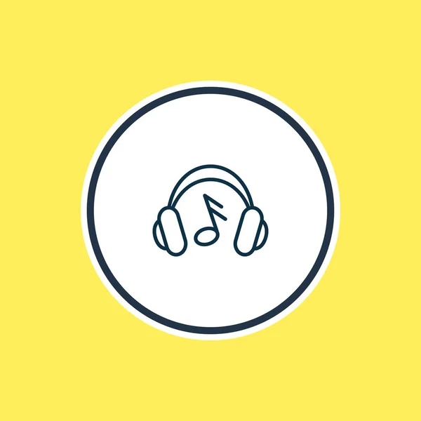 Illustration der Kopfhörersymbolzeile. schönes Lifestyle-Element kann auch als Kopfhörer-Icon-Element verwendet werden. — Stockfoto