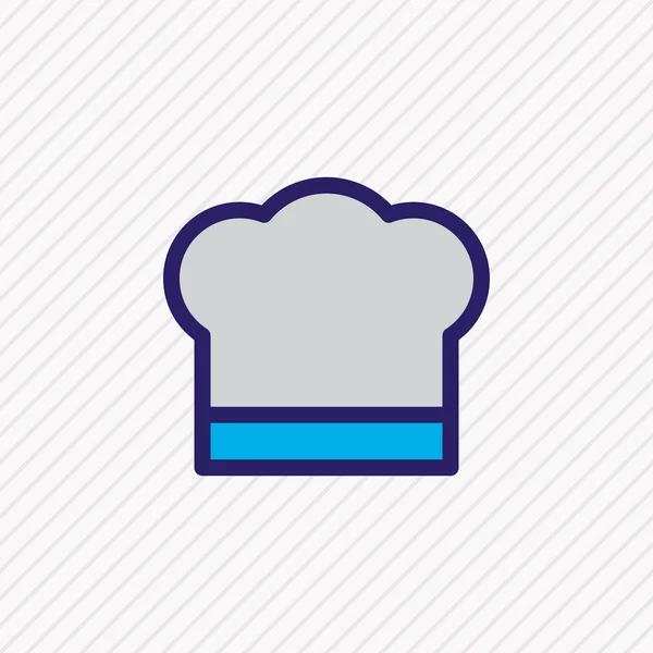 Ilustração do ícone de cozinha linha colorida. Elemento de hobby bonito também pode ser usado como elemento ícone de chapéu de chef . — Fotografia de Stock