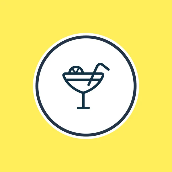 Vector illustration of cocktail icon line. Beautiful event element also can be used as martini icon element. — Stock Vector