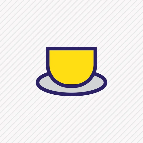 Ilustración de la línea de color icono de té. Hermoso elemento de estilo de vida también se puede utilizar como elemento icono de la taza de té . — Foto de Stock