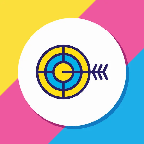 illustration of target icon colored line. Beautiful trade element also can be used as goal icon element.