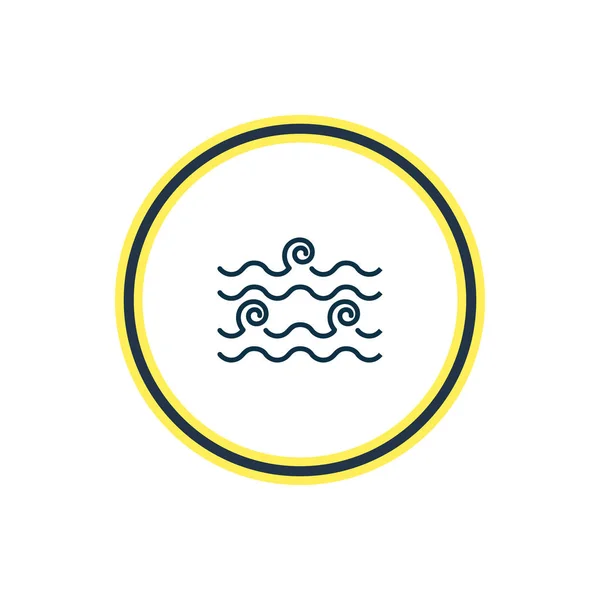 Ilustração de ondas ícone linha. Elemento marinho bonito também pode ser usado como elemento ícone do mar . — Fotografia de Stock